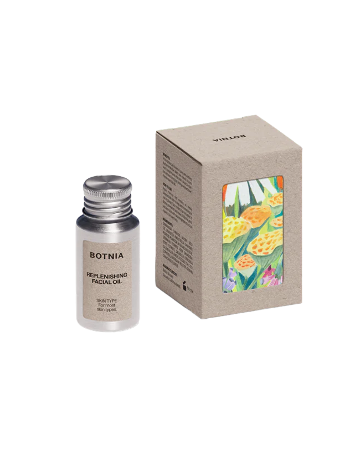 A bottle of Botnia Replenishing Facial Oil.