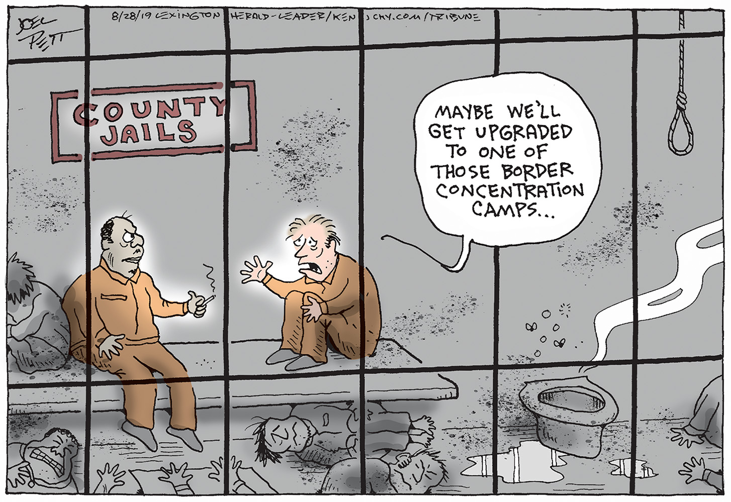 Editorial Cartoon County Jail Border Concentration Camps Prison ...