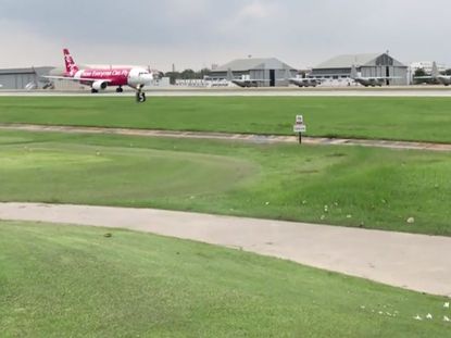 golf course inside an airport