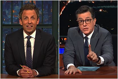 Stephen Colbert and Seth Meyers dissect Trump midterms strategy