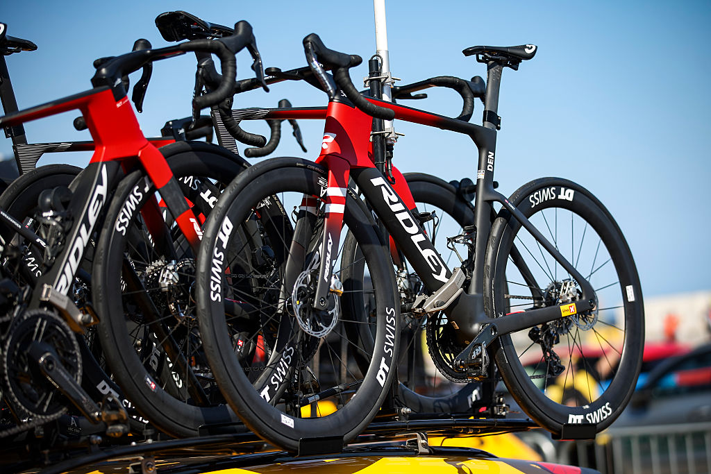 Uno-X Mobility and Ridley bikes participate during the Grand Depart Barcelone 2026 at Stage 1 Team Time-Trial,