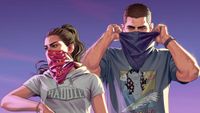 Lucia and Jason wearing bandanas