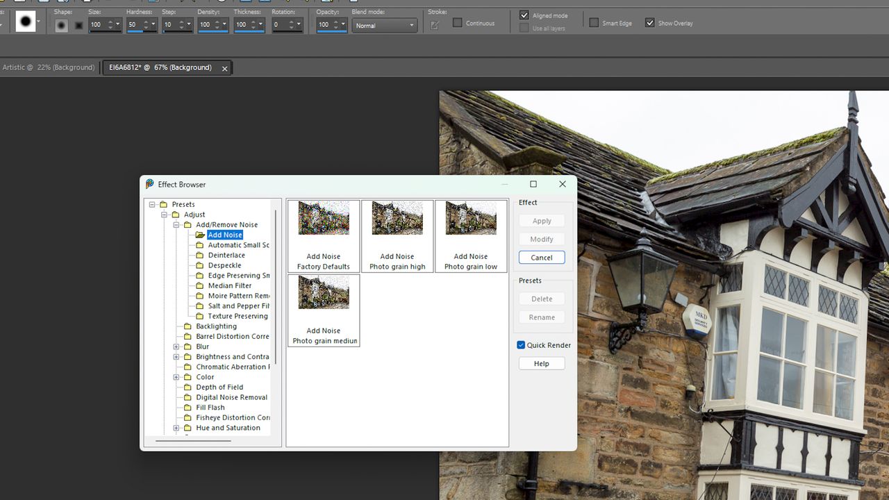 A screen grab from Corel PaintShop Pro