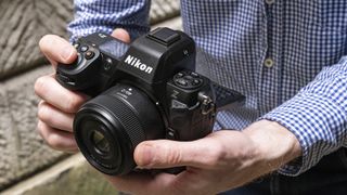 Nikon Z8 camera in the hand