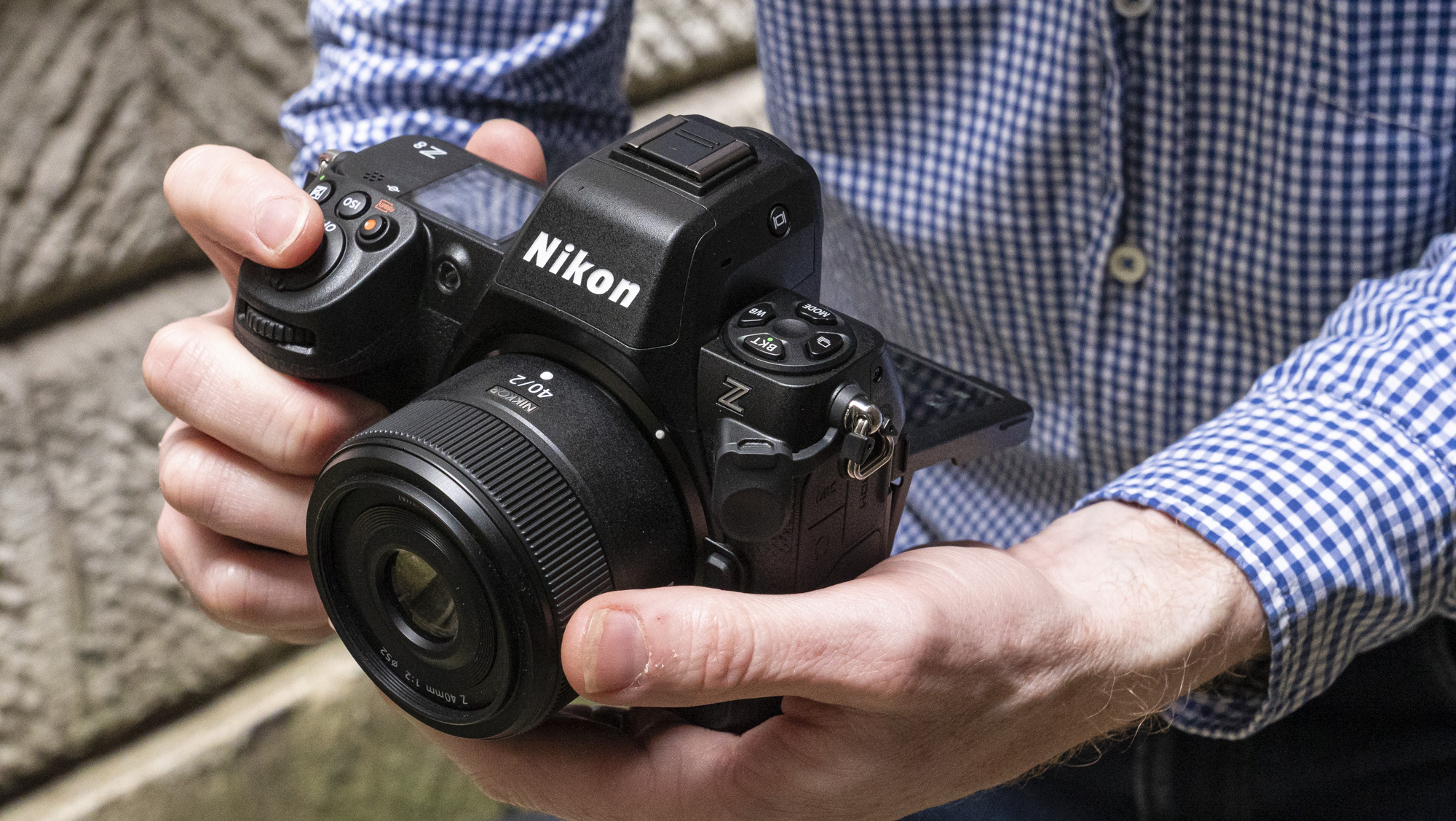 Nikon Z8 camera in the hand