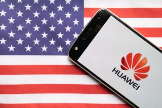 Huawei USA flag