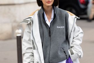 Woman in sporty jackets