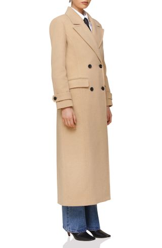 Padded Shoulder Longline Coat