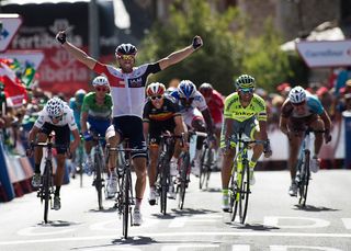 Jonas Van Genechten (IAM Cycling) wins stage 7 at the 2016 Vuelta a Espana