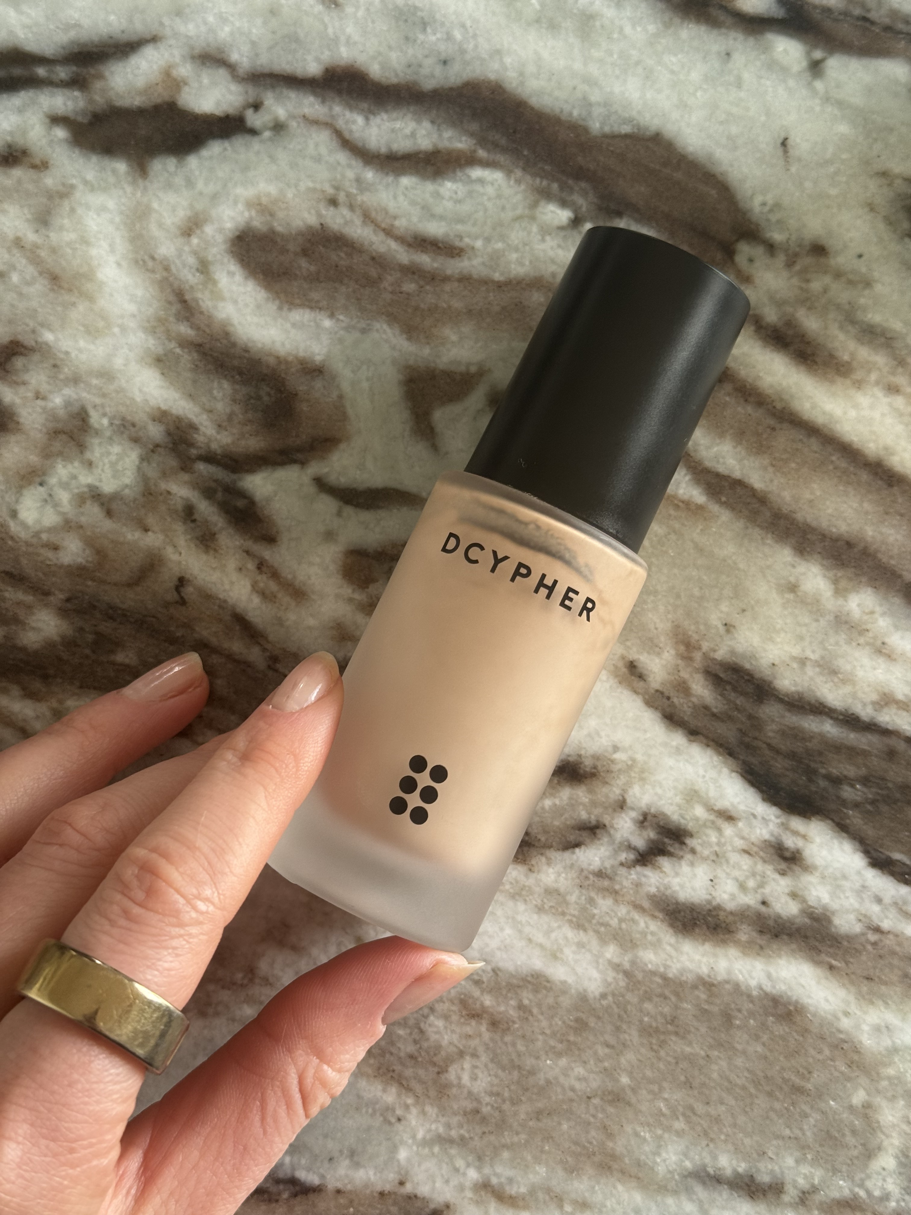 Eleanor's bottle of the Dcypher my custom foundation