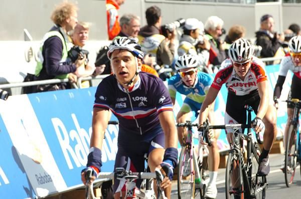 U23 Worlds road race silver medalist Bryan Coquard (France) at the finish line.