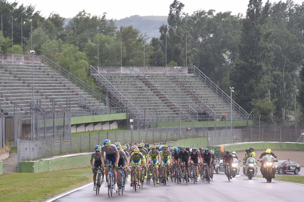 The Giro d'Italia on the Imola F1 circuit