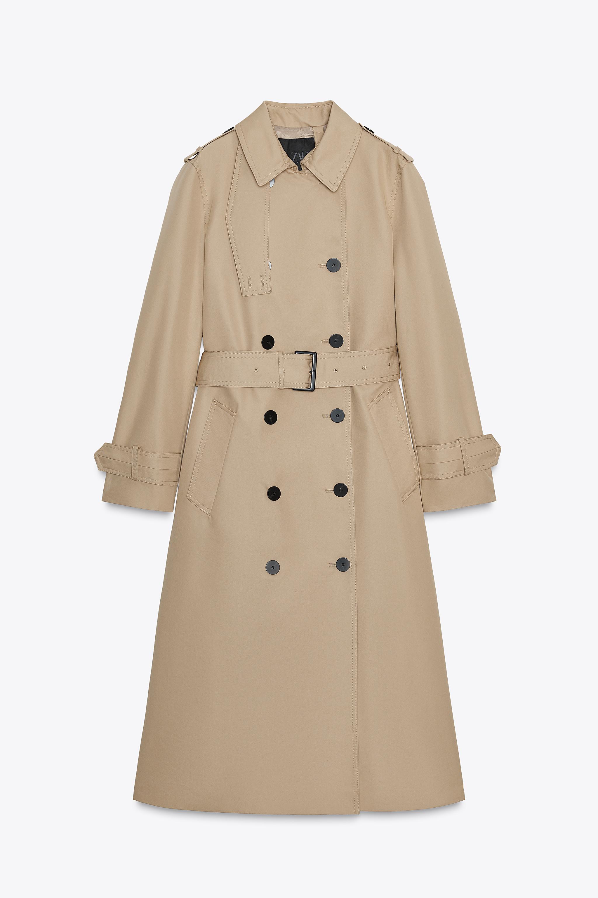 Water Repellent Double-Breasted Trench Coat Zw Collection