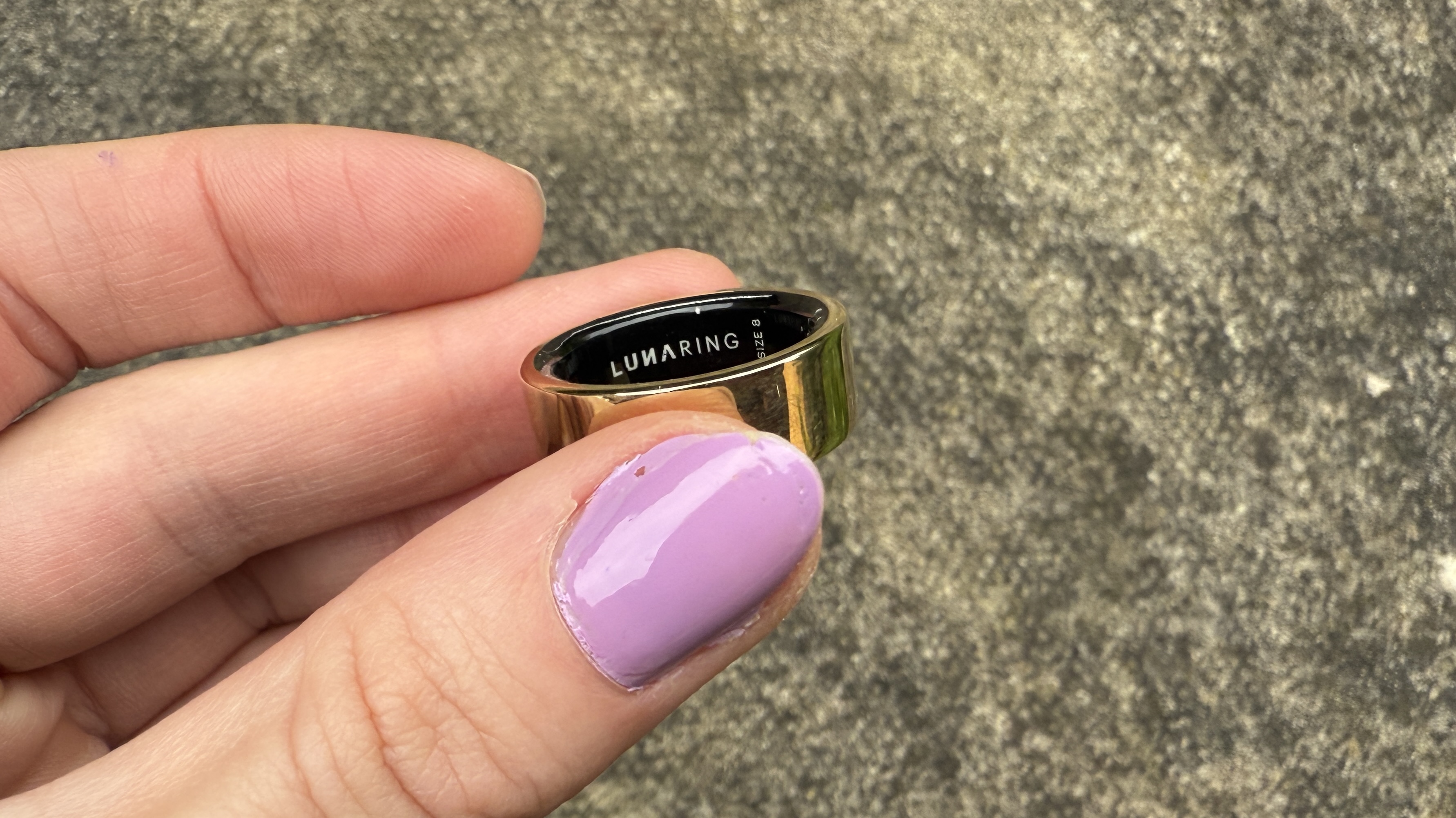 Someone holding the luna ring 2