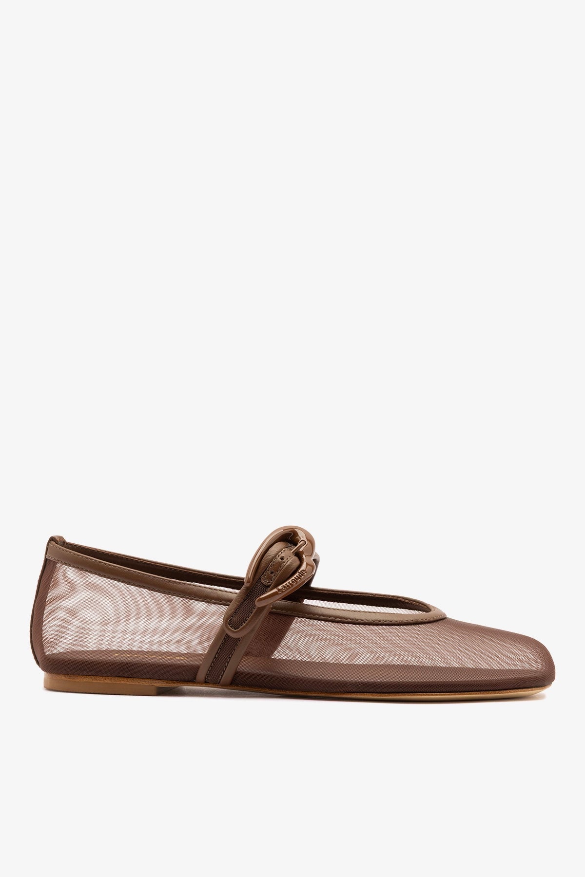 Verona Mesh Ballet Flat Burnt Umber Leather