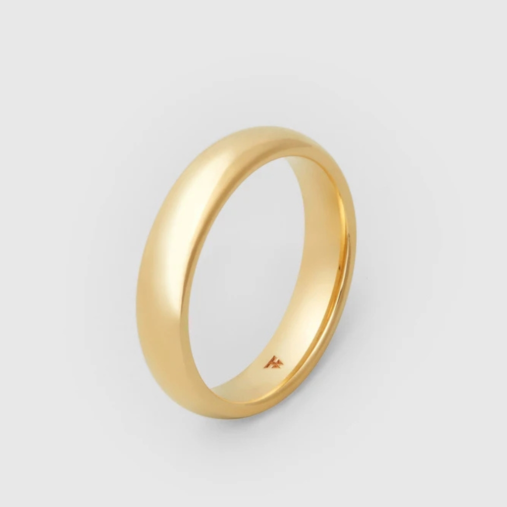 Tom Wood , Classic Band Medium Polished Gold