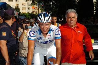 Yauheni Hutarovich (FDJ) looking pretty pleased with the day's work.