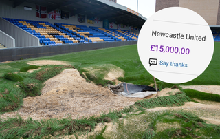 AFC Wimbledon&#039;s pitch was left in a state of disrepair ahead of their game with Newcastle United