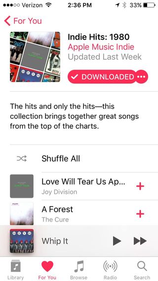 Apple Music on iPhone SE