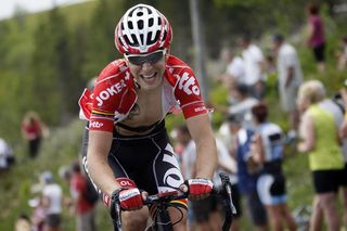 Tony Gallopin (Lotto Belisol) is working his way up the final climb