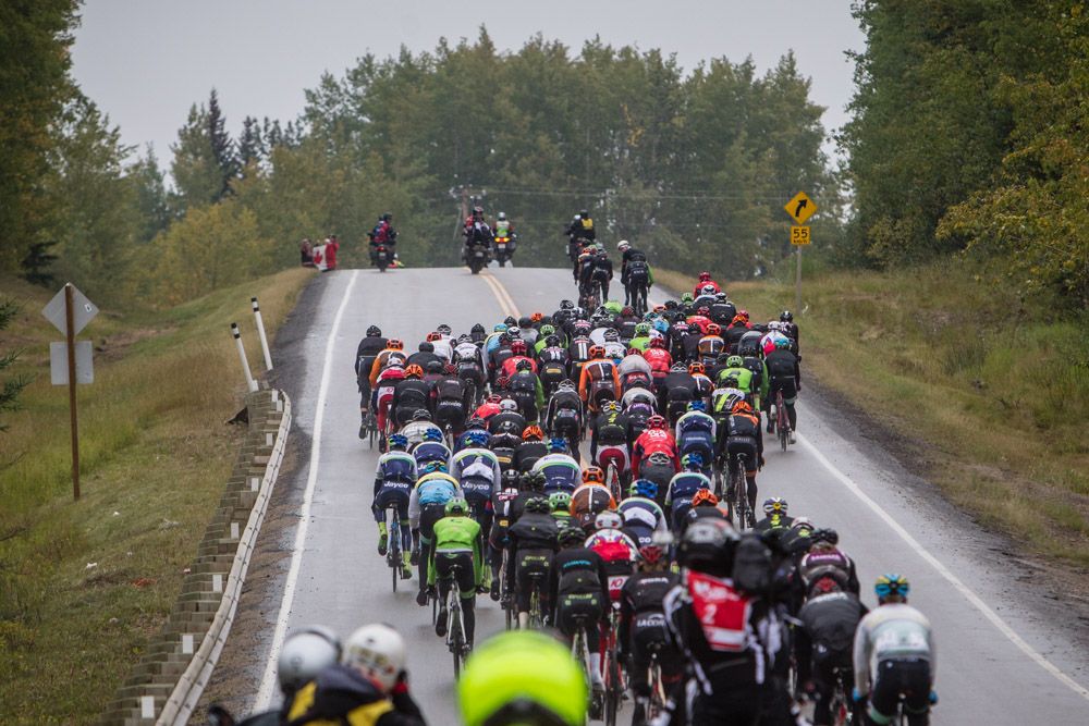 Attacks begin to go off the front of the race