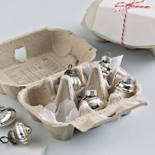 mini baubles with cardboard cartons