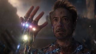Iron Man holds the Infinity Stones in Avengers: Endgame