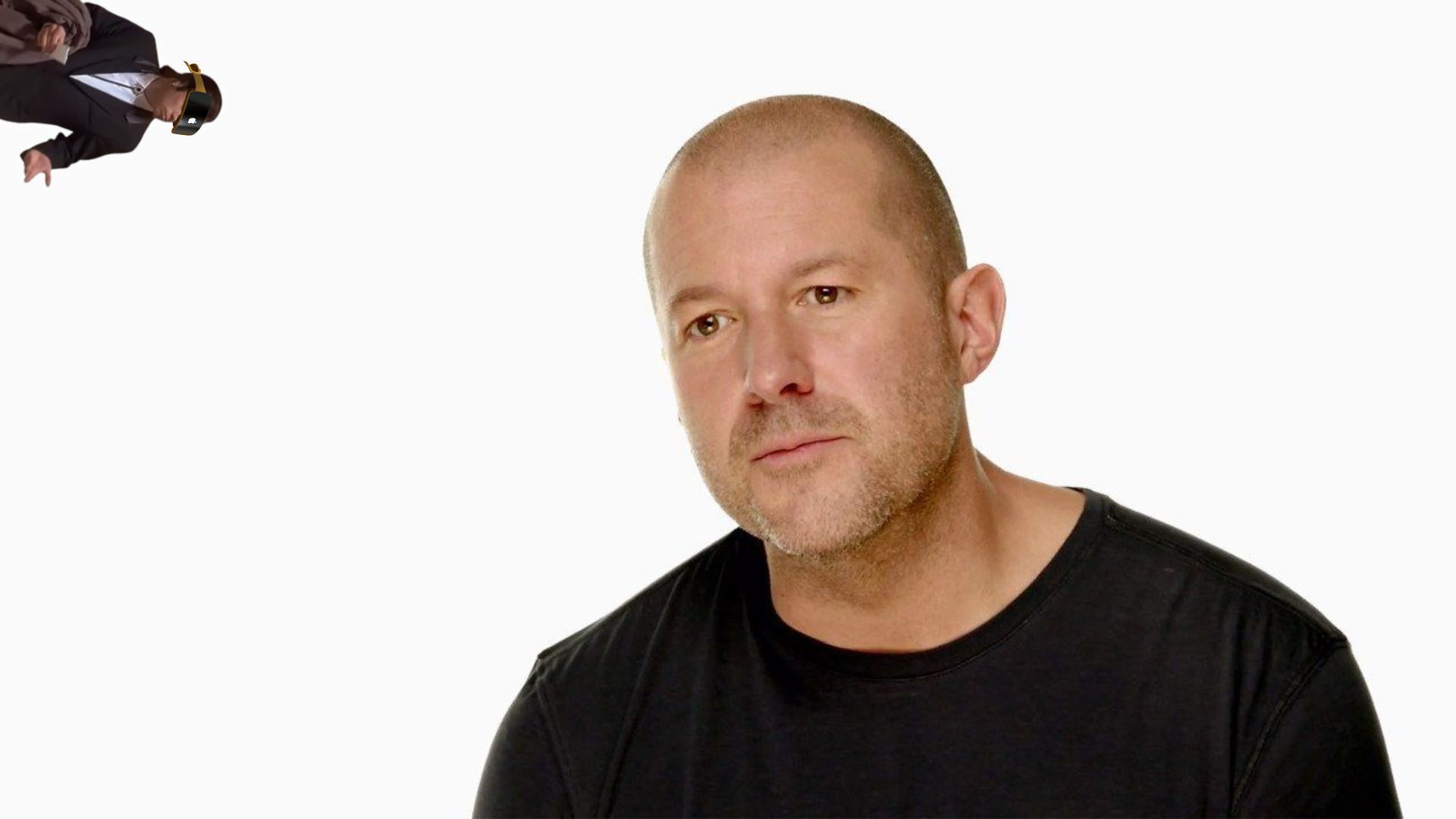 Jony Ive with a sneaky John Travolta wearing Apple VR