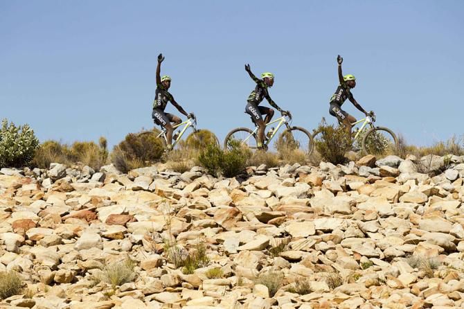 Exxaro Academy riders during stage 2