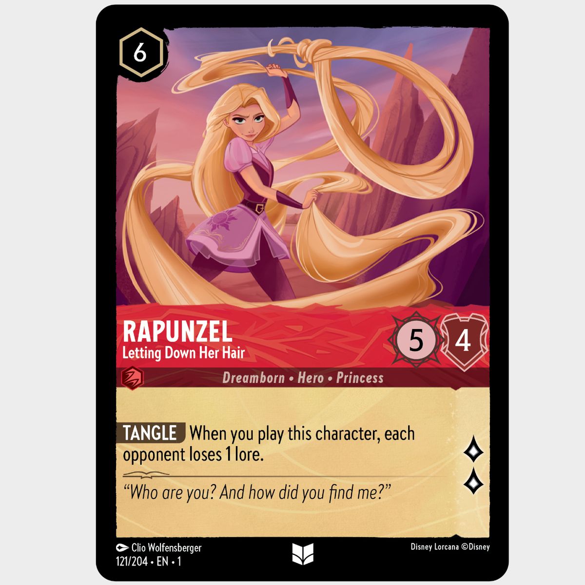 Disney Lorcana cards on a plain background