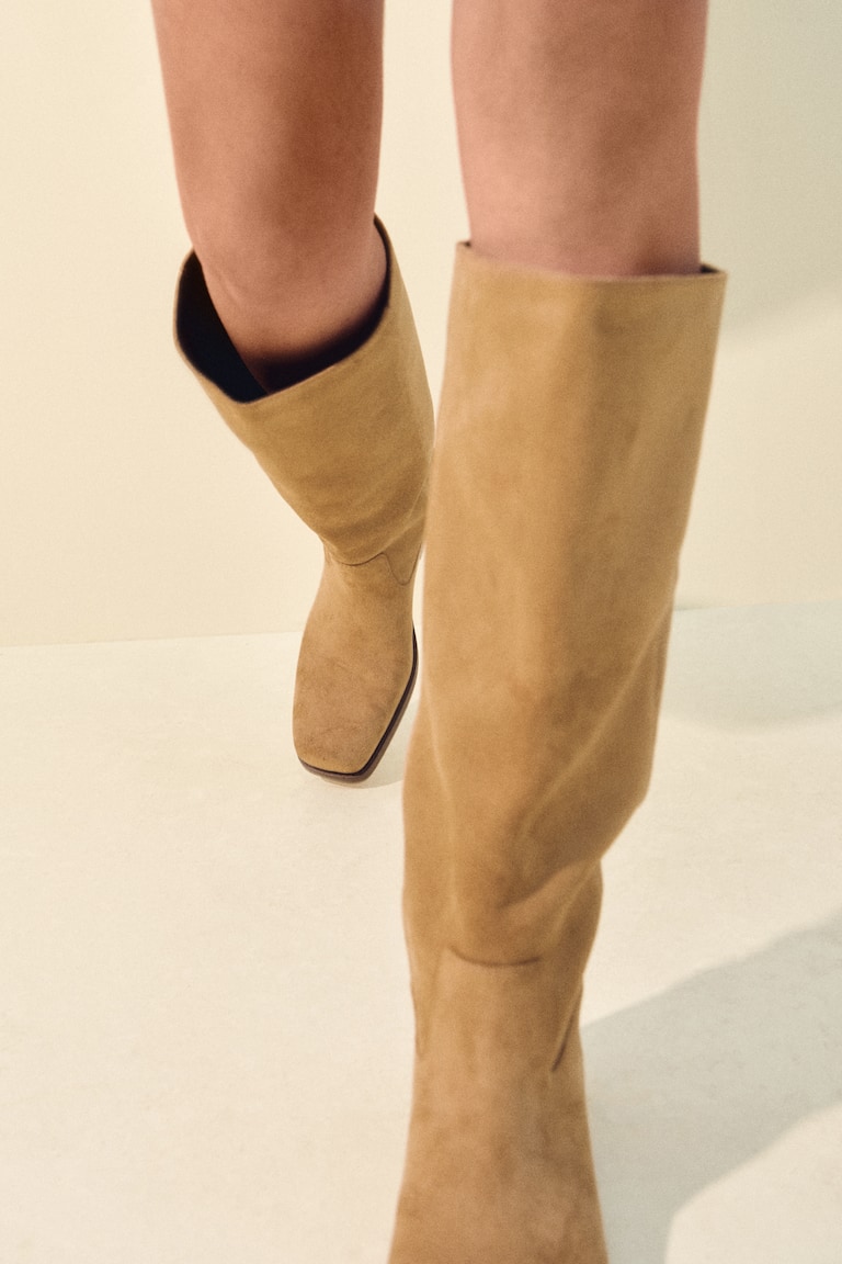 Knee-High Biker Boots