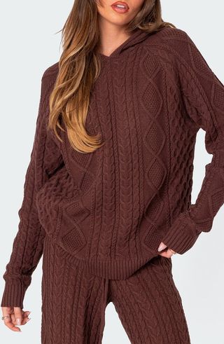 Jelena Cable Knit Hoodie