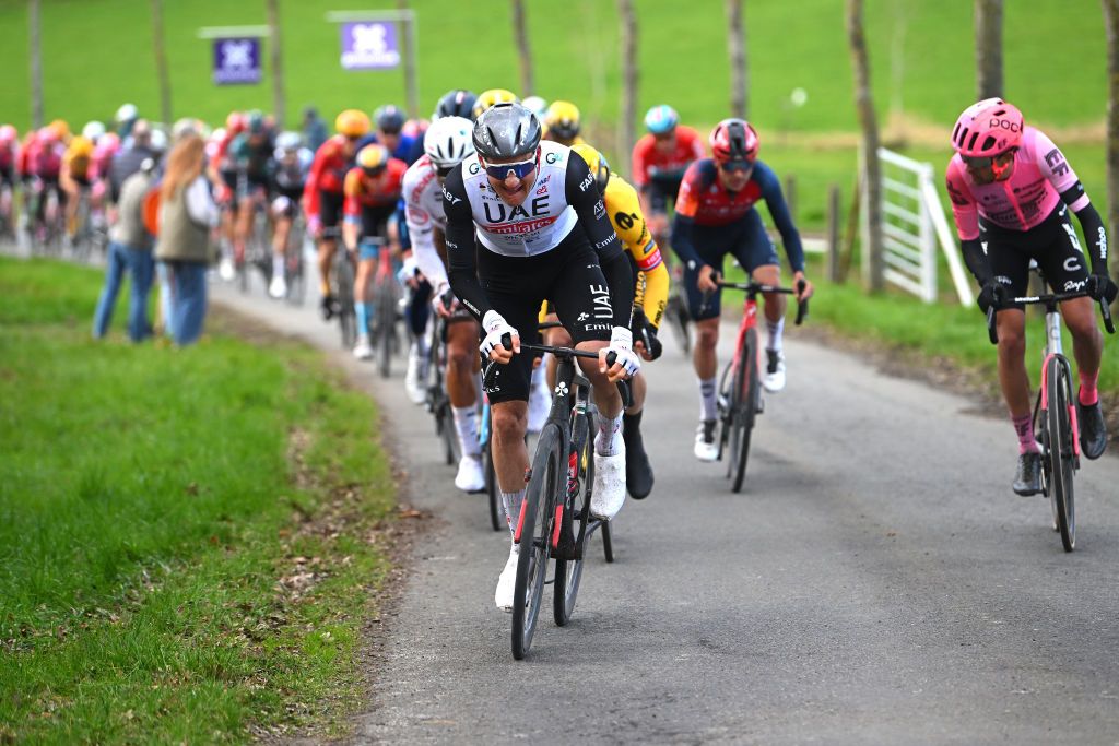 NINOVE BELGIUM FEBRUARY 25 Tim Wellens of Belgium and UAE Team Emirates attacks during the 78th Omloop Het Nieuwsblad Elite 2023 Mens Elite a 2073km one day race from Ghent to Ninove OHN23 on February 25 2023 in Ninove Belgium Photo by Luc ClaessenGetty Images