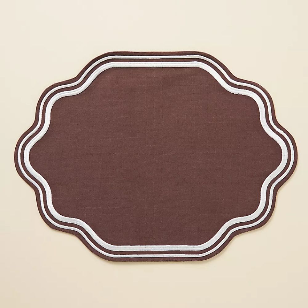 Madeline Embroidered Cotton Placemat