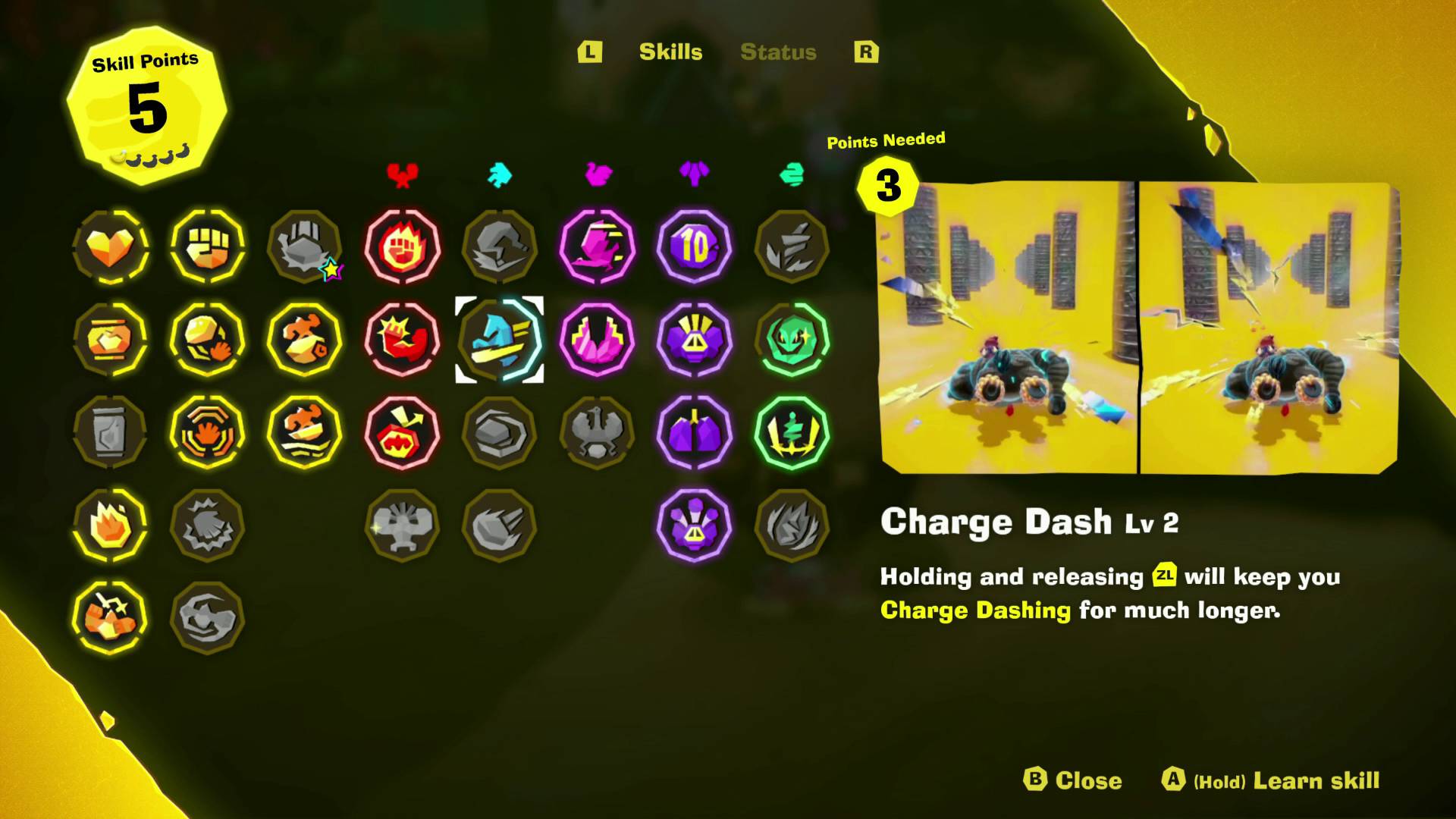 Donkey Kong Bananza skills and upgrades for Zebra Bananza