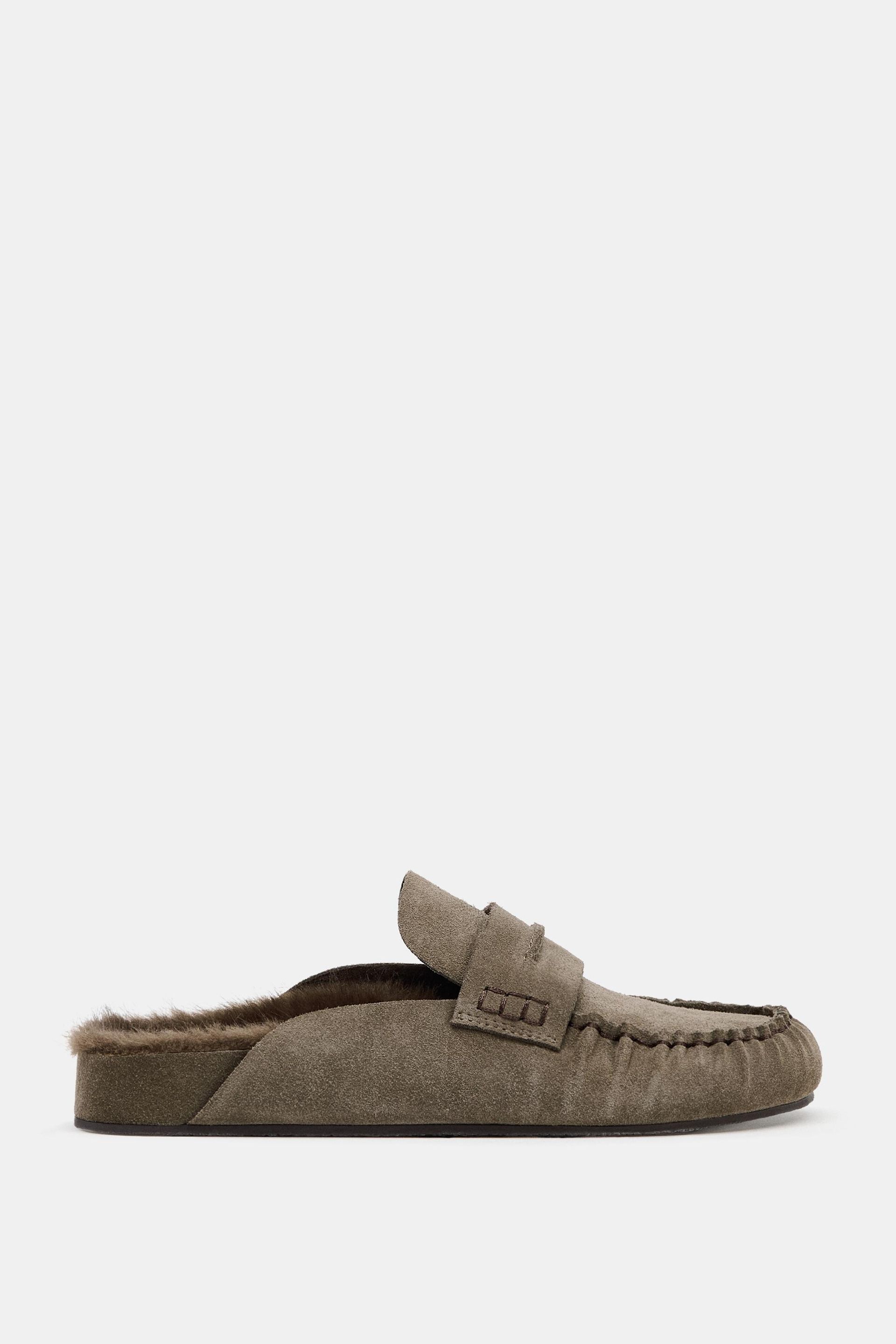 Leather Slingback Clogs