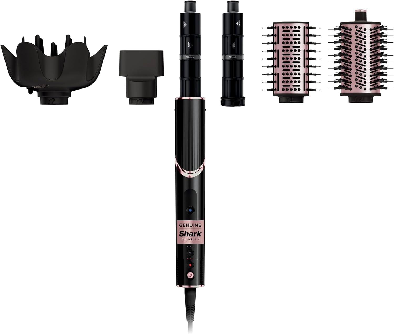 Shark, Shark Hair Dryer | Flexstyle Hair Styling System | Portable 
Powerful Blow Dryer Brush | Hair Curler 
Volumizer | 6 Styling Tools Included | Best for All Hair Types | Black | Hd440bk