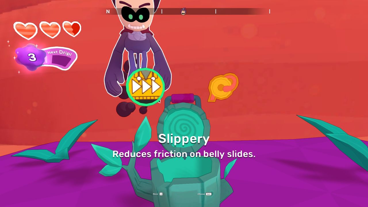 A display of the Slippery badge in Big Hops.