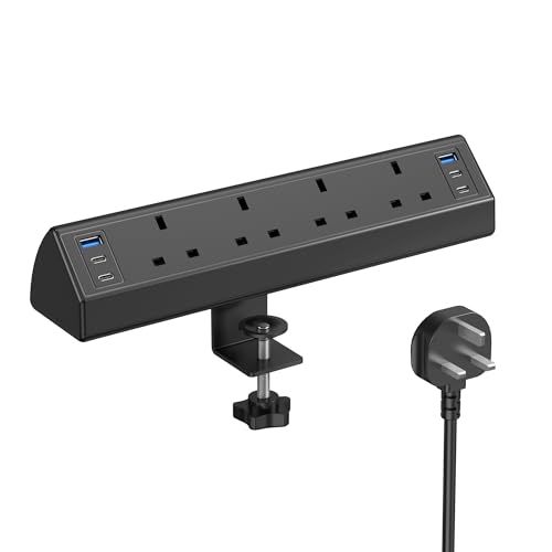 Desk Clamp Power Socket with USB Ports
