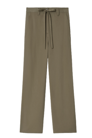 Tie-Detail Wide-Leg Trousers