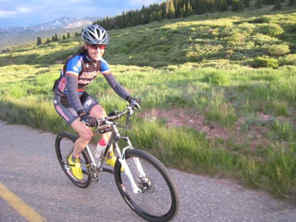 On the Vail Pass bike path at 8:00 pm in the summer