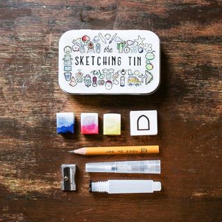 This tin contains everything you need to draw on the go
