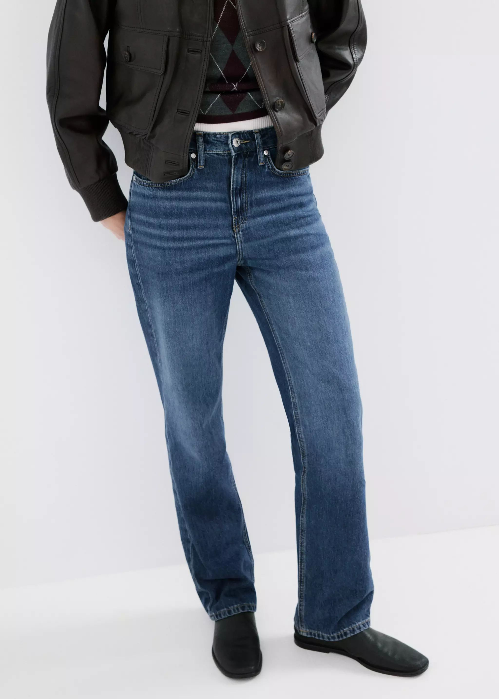 Matilda High-Rise Straight Jeans - Women | Mango United Kingdom
