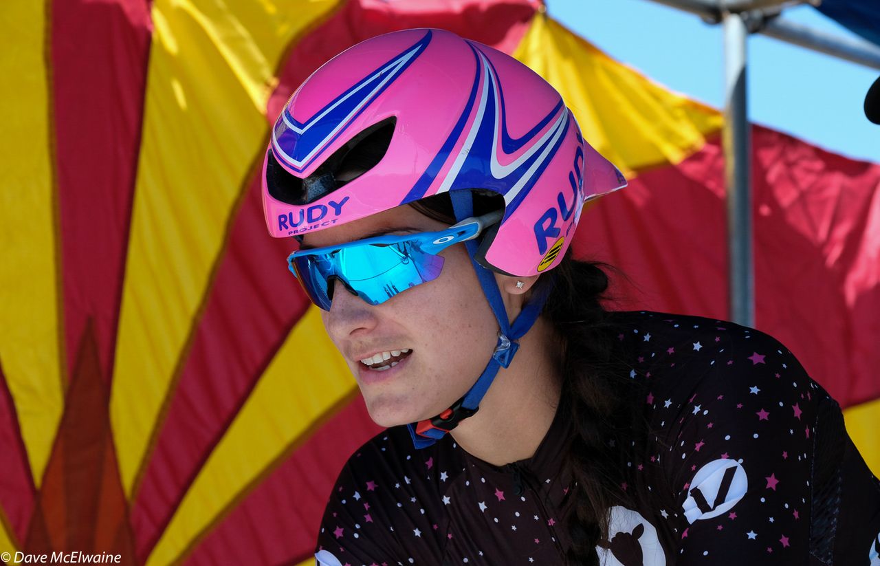 Hannah Dalsing ready to start the Time Trial on the McCain Loop