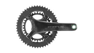 The new crankset features a similar carbon aesthetic as the Record and Super Record versions