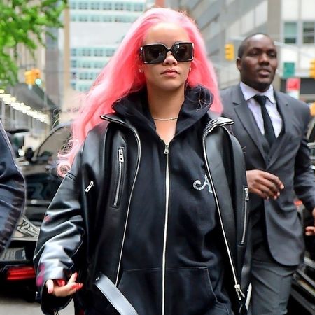 Rihanna leaves for Miami with a head of pink hair to prepare for the 2024 Met Gala