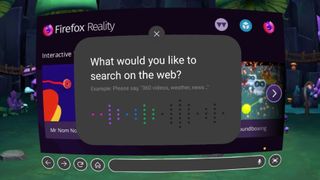 Firefox Reality stemmesøgning