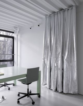 White study room with table