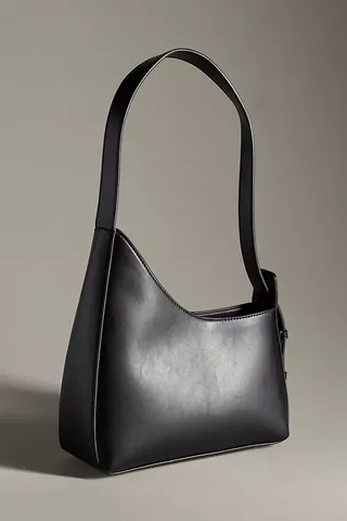 Noemi asymmetrical buckle shoulder bag