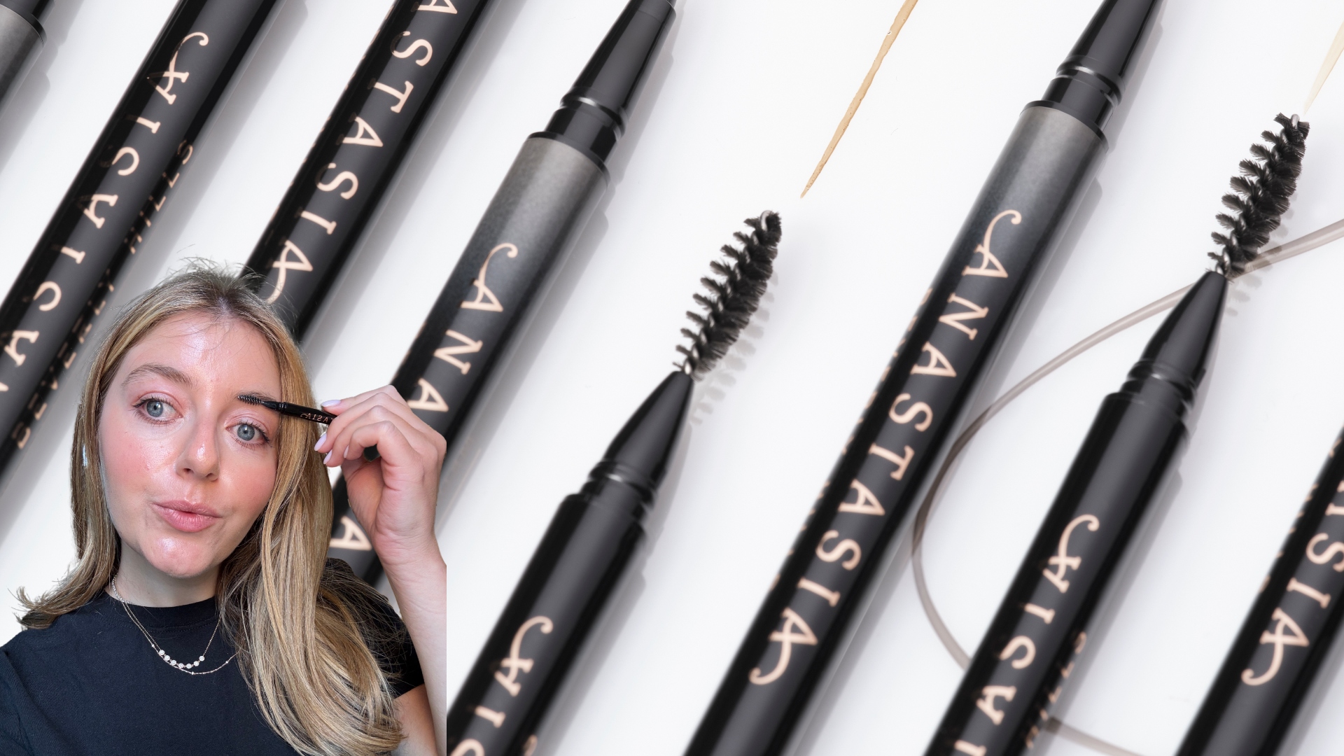samantha holender using abh brow pencil
